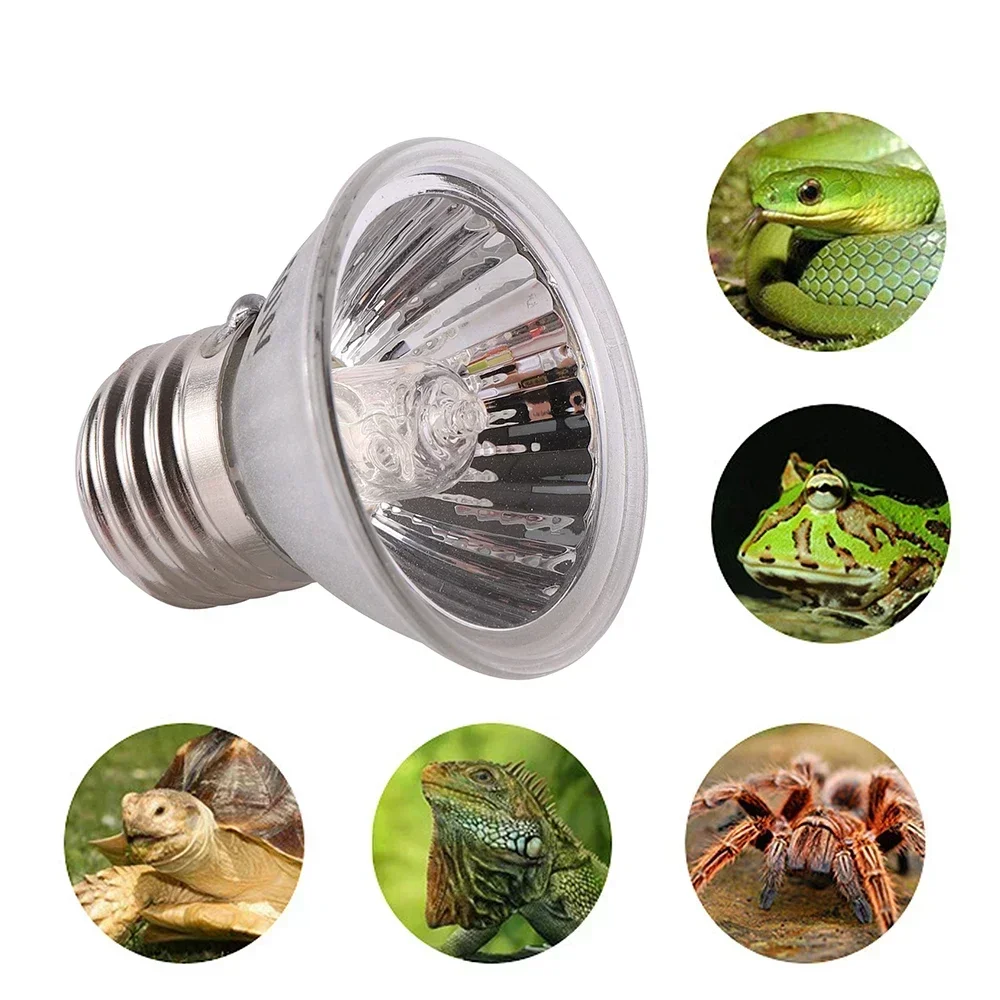 UVA+UVB Reptile Light Pet Heating Lights Turtle Lizard Amphibian 25/50/75W 3.0 120v-220v Temperature Controlled Bath Light Bulb