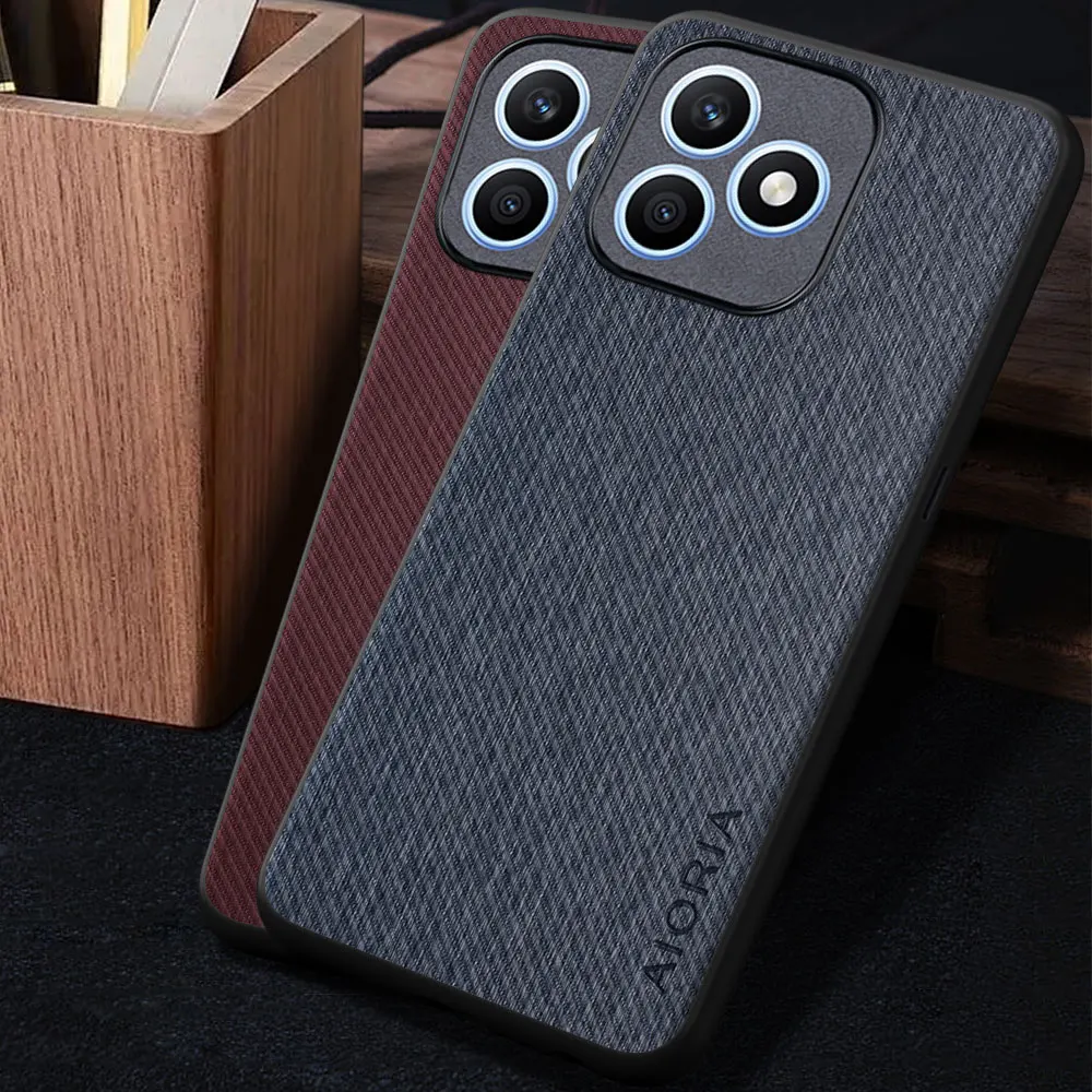 Honor X8d coque 용 케이스 럭셔리 빈티지 천 패턴 가죽 스킨 폰 커버 Honor x8d 케이스 capa 용 펀다