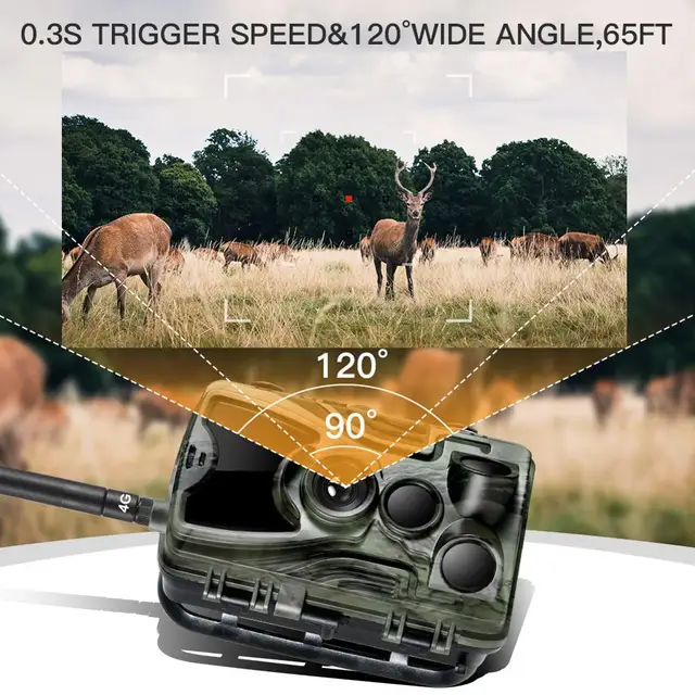 Outdoor HC-801LTE 4G Hunting Camera 20MP Infrared Camera MMS/SMTP Photo Trap 0.3s Trigger Time 940nm LED Wild Camera PhotoTrap 5