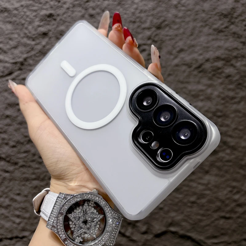 Luxury Matte Translucent Case with Magsafe Wireless Charging Compatibility