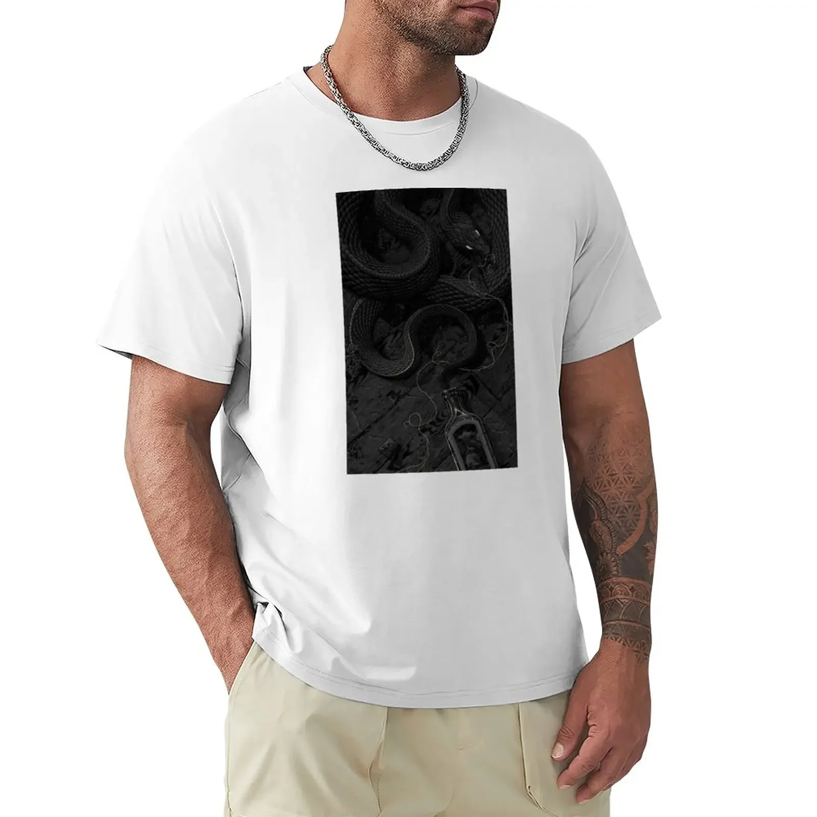 

Футболка в эстетике змеи черного цвета, летний топ, Мужская футболка funnys, женские топы, корейская мода, Мужская футболка