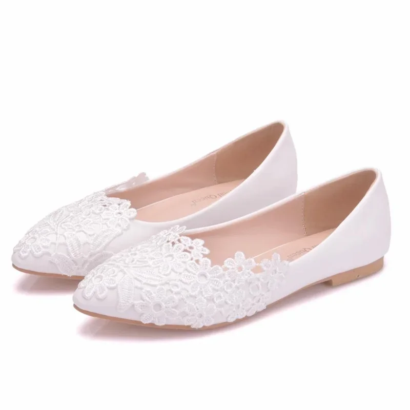 Bailarinas De Mujer En Negro Con Encaje – Zapatos Planos Cómodos De Punto Transpirable Para El Día A Día