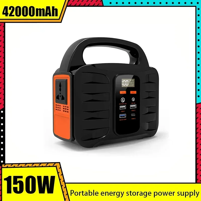 42000mAh 150W Outdoor Camping Power Bank Generator Battery Charger Portable Emergency Power Inverter