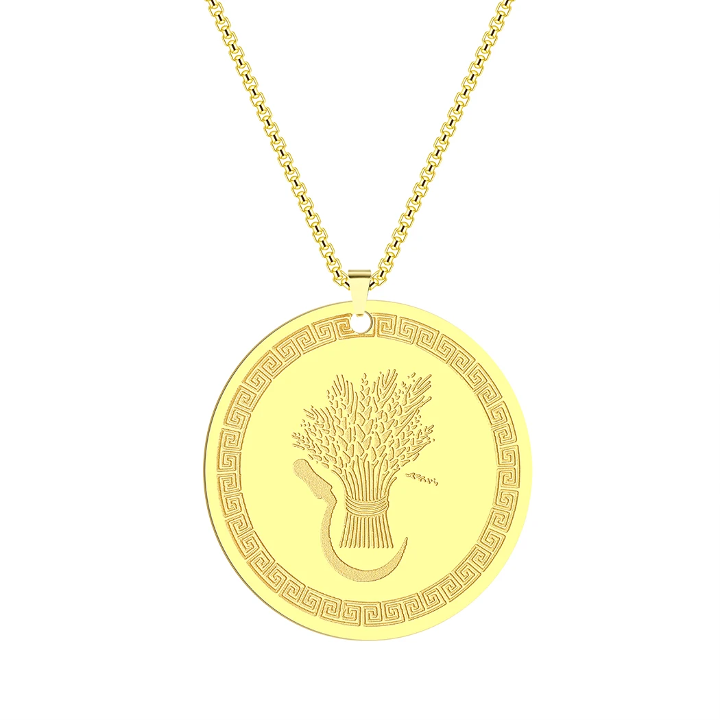Ancient Greek Myth Symbols of the Goddess Demeter Pendant Necklace