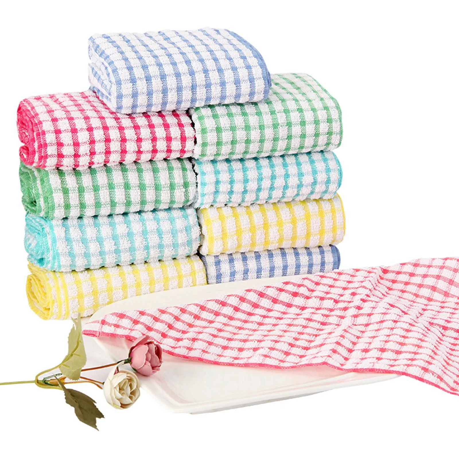 Cleaning Cloth Dish Cloths Dish Towels Super Soft And Absorbent Kitchen  Dishcloths Fast Drying Kitchen Towels Cotton Dish Rags