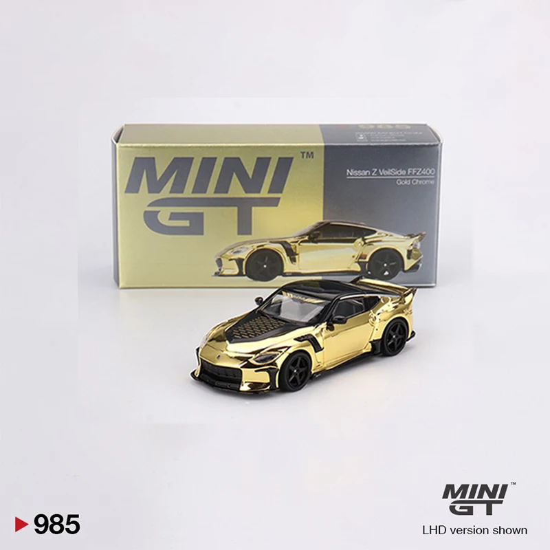 MINIGT 985 In Stock 1:64 Nissan Z VeilSide FFZ400 Gold Chrome
