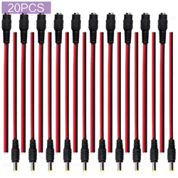 Enhanced Product Title:  
Versatile 12V DC Connector Kit - Male & Female Jack Cable Adapter Plugs (5.5 x 2.1mm) - Available in Sets of 10/20/50 (20PCS)