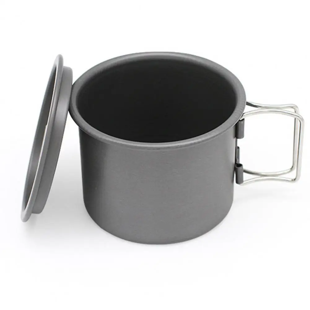 

Backpacking Cup Portable Coffee Mug Non-slip Long Handle Hiking Mug Durable Large Capacity Camping Cup for Backpacker
