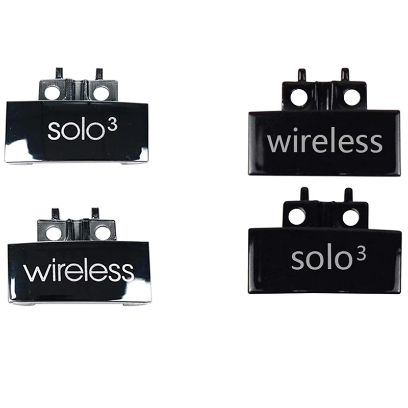 2Set Cerniera Di Ricambio Per Fascia Connettore Cerniera Clip Cover Per Beats Solo 3, Argento E Nero Brillante