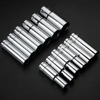 1PCS 1/2" Drive Deep Hex Socket CRV Hand Tools 6 Point Socket Wrench Head 78mm Long  Extension Sleeve Adapter 8-32mm Anti-rust 2