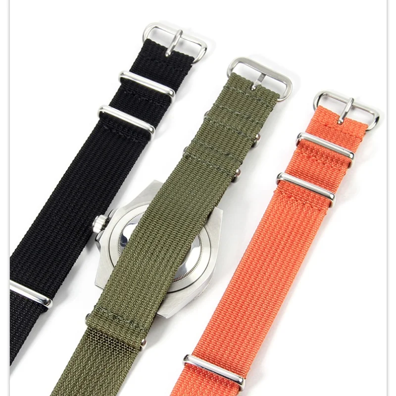 Ribbed NATO Nylon Watch Strap – Comfortable Military-Style Watchbands for Men and Women