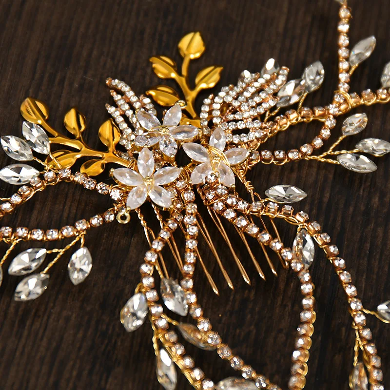 Crystal Pearl Bridal Tiaras Hairbands Hairpins Bridesmaid Diamante Hair Vine Accessories Wedding hair comb hair band Jewelry hair accessories bridal hair accessories