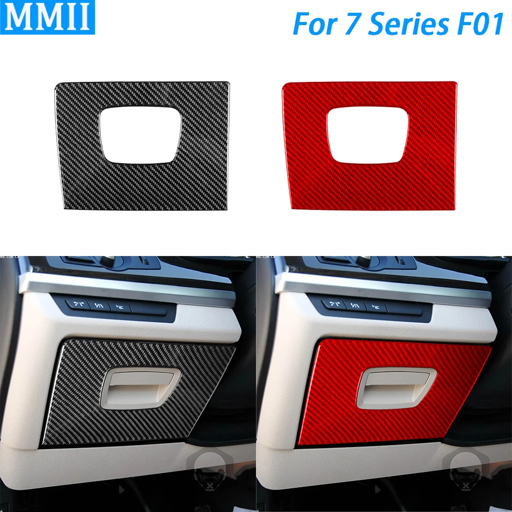 

For BMW 7 Series F01 2009-2014 Carbon Fiber Driver's Side Storage Box Panel Decorative Cover Car Decoration Accessories Sticker