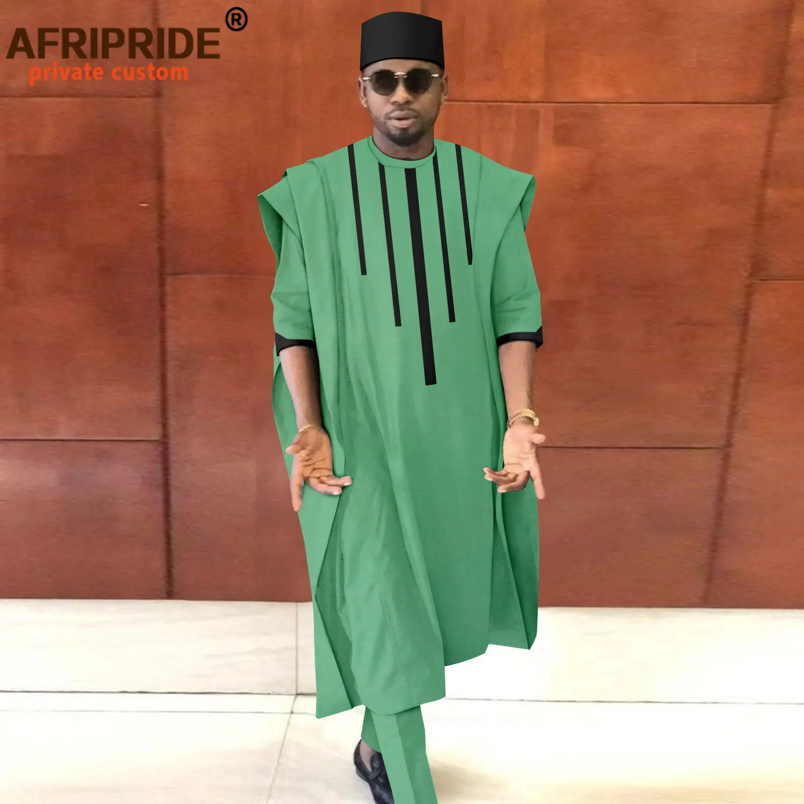 African Clothing for Men Dashiki Agbada Shirts Pants and Tribal Hat 3 Piece Set Dashiki Outfits Traditional Attire A2216165