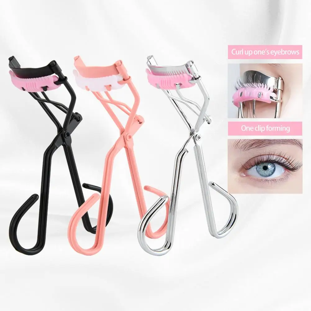 

Eyelash Curler Reusable Eyelash Clip Comfortable Grip Practical Manual Press Eyelash Curler with Comb for Make Up