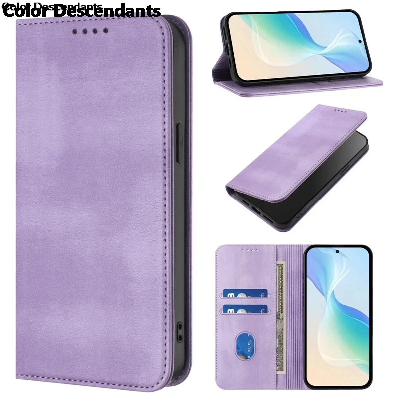 Luxury Leather Magnetic Wallet Case - Enhanced Protection