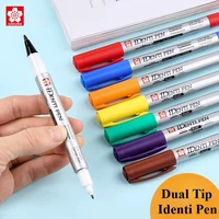 SAKURA IDENTI Permanent Pen Dual Tip 1.0 Mm Colored Marker Paint on All Surfaces; Writes on Paper Vellum Wood Metal, and Plastic