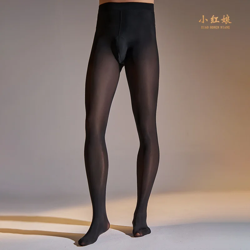 Autumn Winter 120D Glossy Seamless Men Tights Stockings Male Low Waist Elastic Sexy Pantyhose