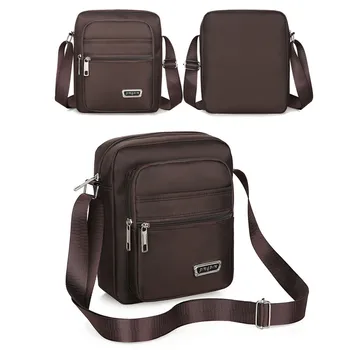 Borsa a tracolla da uomo borse a tracolla borsa da viaggio in tela Casual marsupio borsa da lavoro impermeabile multifunzionale Solid