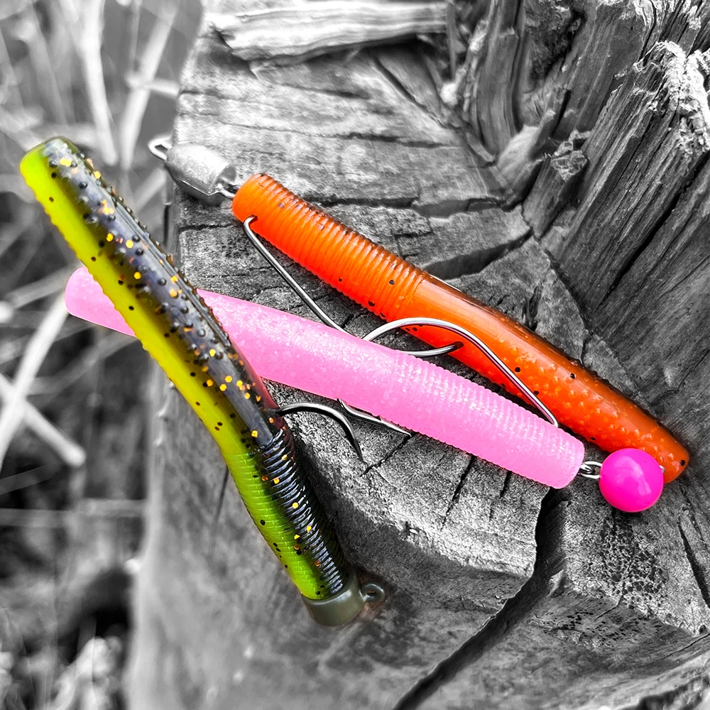 Plastic Fishing Rubber Fishing Worms Wacky Worm Fishing Soft