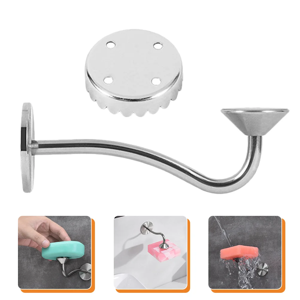 

Magnetic Soap Holder Stainless Steel Wall Mounted Soap Container Dispenser Wall Attachment Soap Dish Rack for Bathroom Kitchen