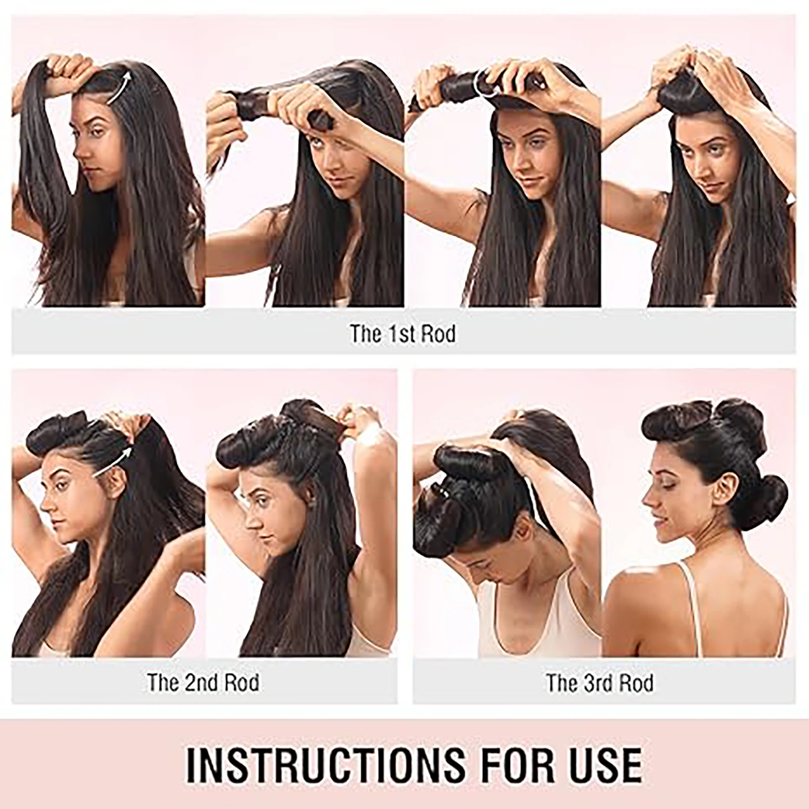 New Satin Heatless Hair Curler 4 Set, Satin Heatless Hair Rollers for  Heatless Curls with Hair Caps,Soft Curling Rod Headband for Long Hair Can  Sleep in Overnight, DIY Hairstyling Tools (Beige) -