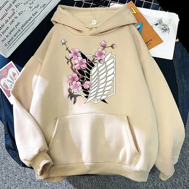 

New Anime Sakura Pattern Pullover Men's and Women's Fashion Personality Casual Harajuku Sports Hoodie