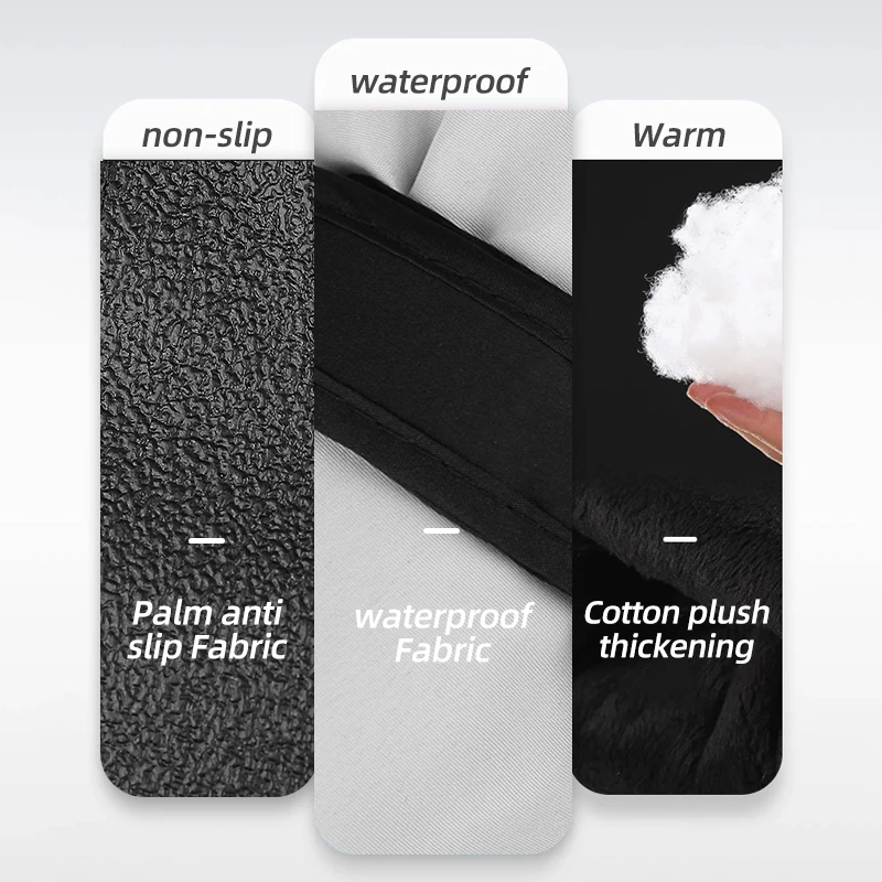 Winter Warm Waterproof Snow Ski Gloves Thermal Touch Screen Sport Cycling Gloves Outdoor Cold Resistant Motorcycle Wind Gloves