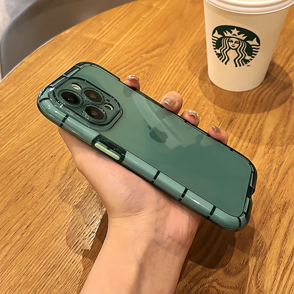 Elegant Transparent Shockproof Phone Case with Camera Protection and Soft Clear Back Cover