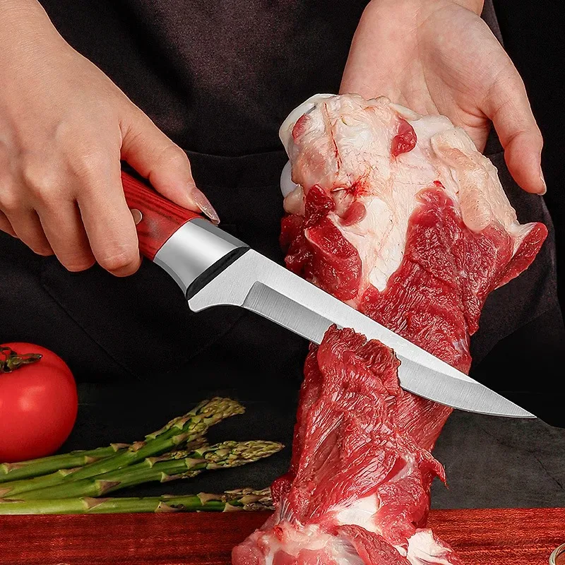 Kitchen Boning Knife Stainless Steel Fruit Paring Knife Cut Meat Pork Beef Sheep Fish Butcher Cleaver Chef with Cover meat cleaver kitchen knife