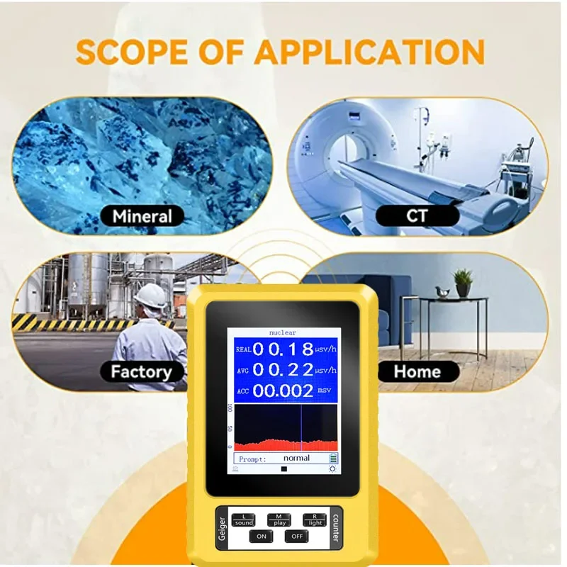 Handheld Portable Digital EMF Meter Electromagnetic Radiation Nuclear Radiation Detector Geiger Counter New XR3-BR-9C 2-in-1