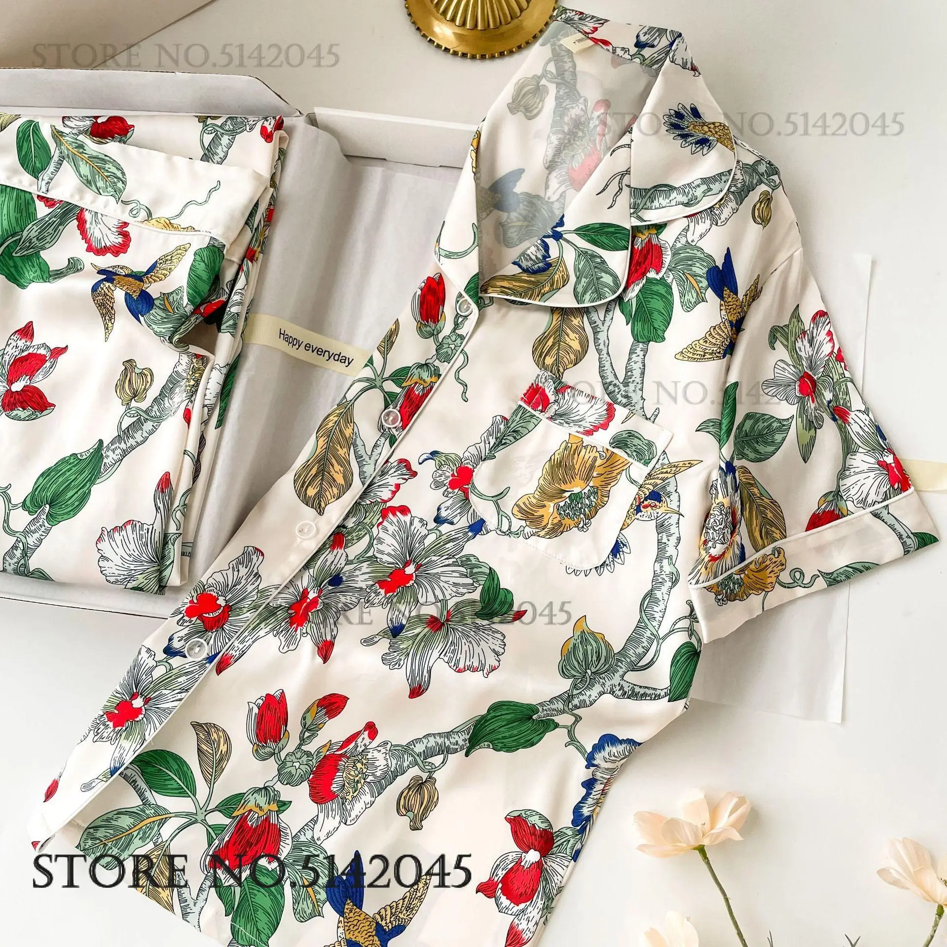 الربيع الصيف جديد منامة الإناث 2 قطعة بنطلون الدعا...