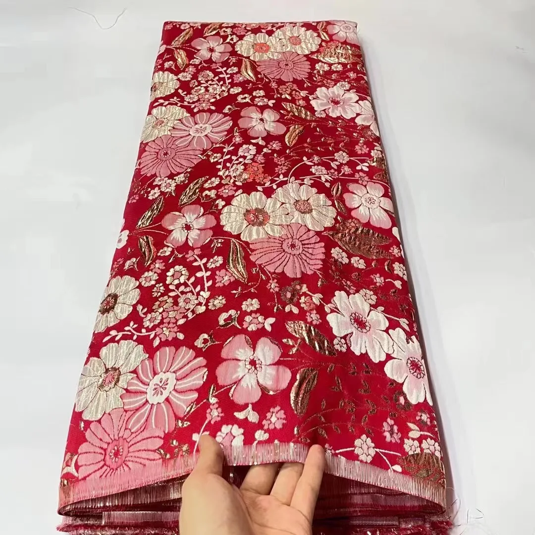 

Latest Brocade Jacquard Lace Fabric French Lace Fabric High Quality African Nigerian Lace Fabric For Party Dress Sewing
