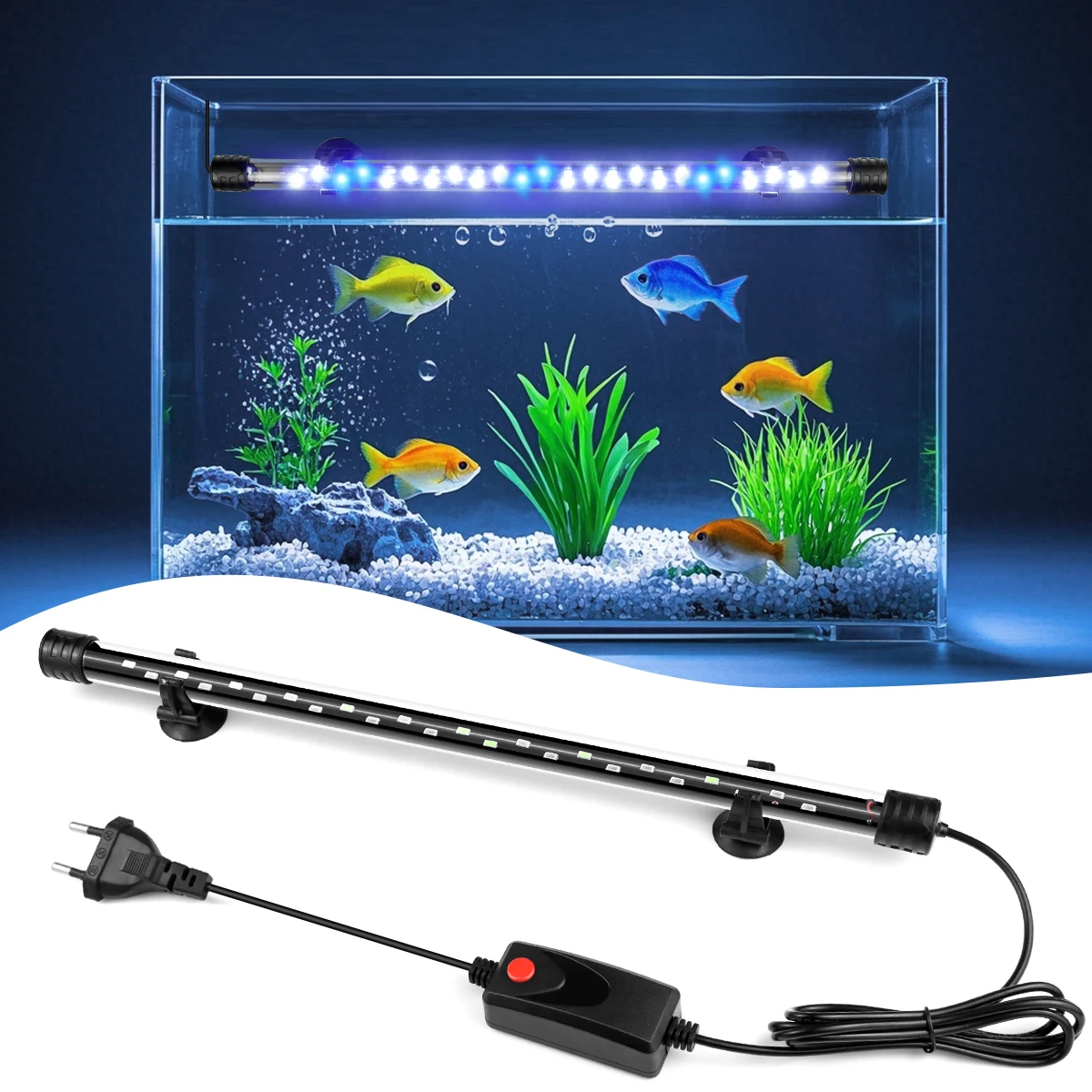 Led Aquarium Light Fish Tank High Brightness Algae Lamp Landscaping Water Grass Grow Lamp Suitable For Fish Tanks Below18-48CM