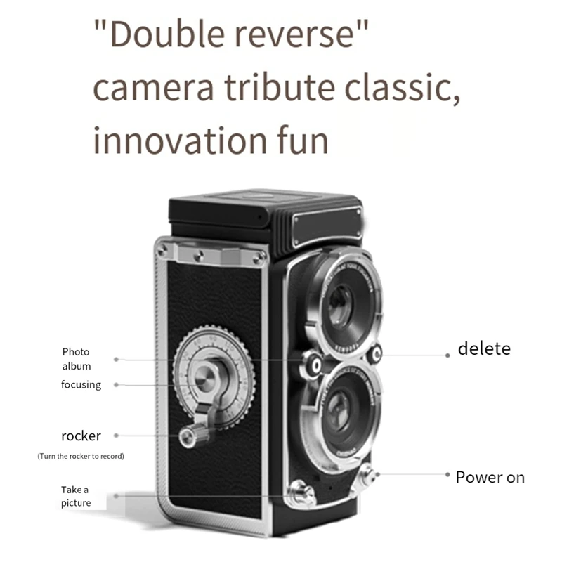 CCD Dual Reflex Camera 1080P Video For Photo Non-Professional Camera Kids Birthday Gift 3