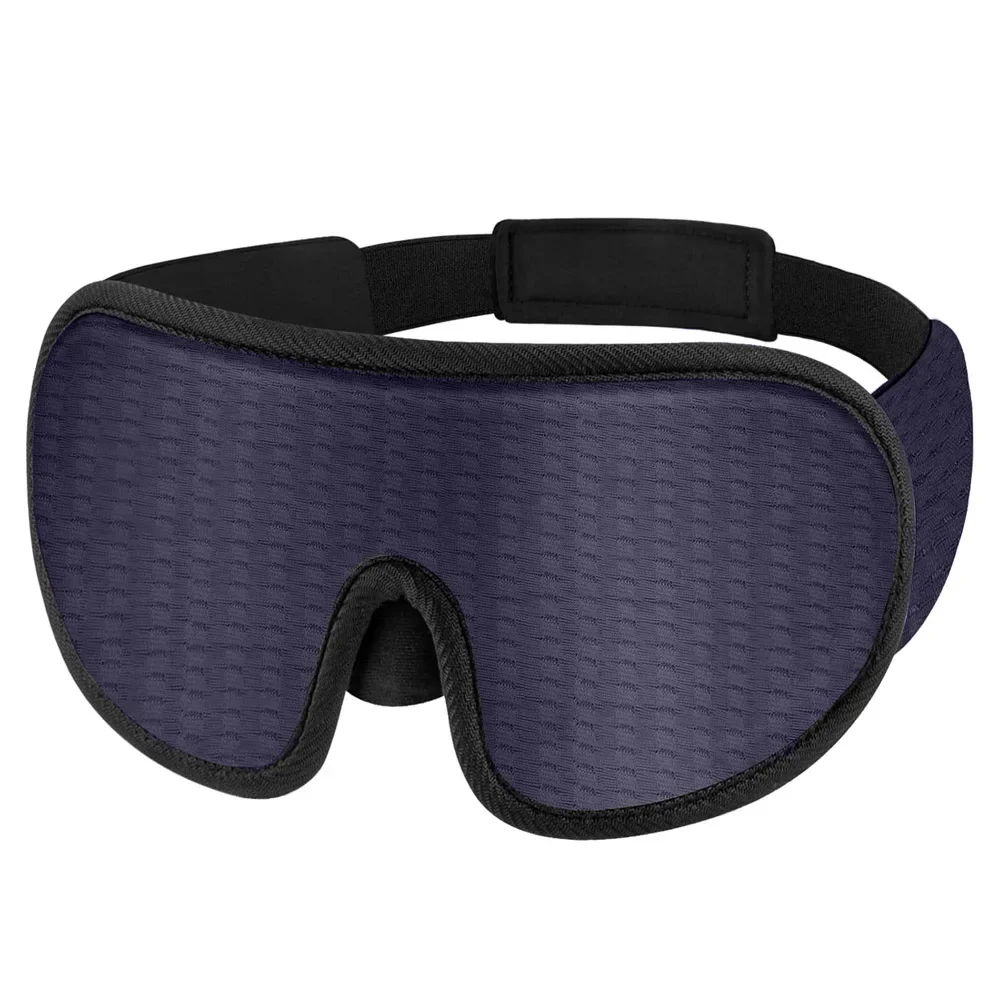 Ultimate 100% Blockout 3D Sleeping Mask with Adjustable Strap - Soft & Comfortable Travel Eyeshade
