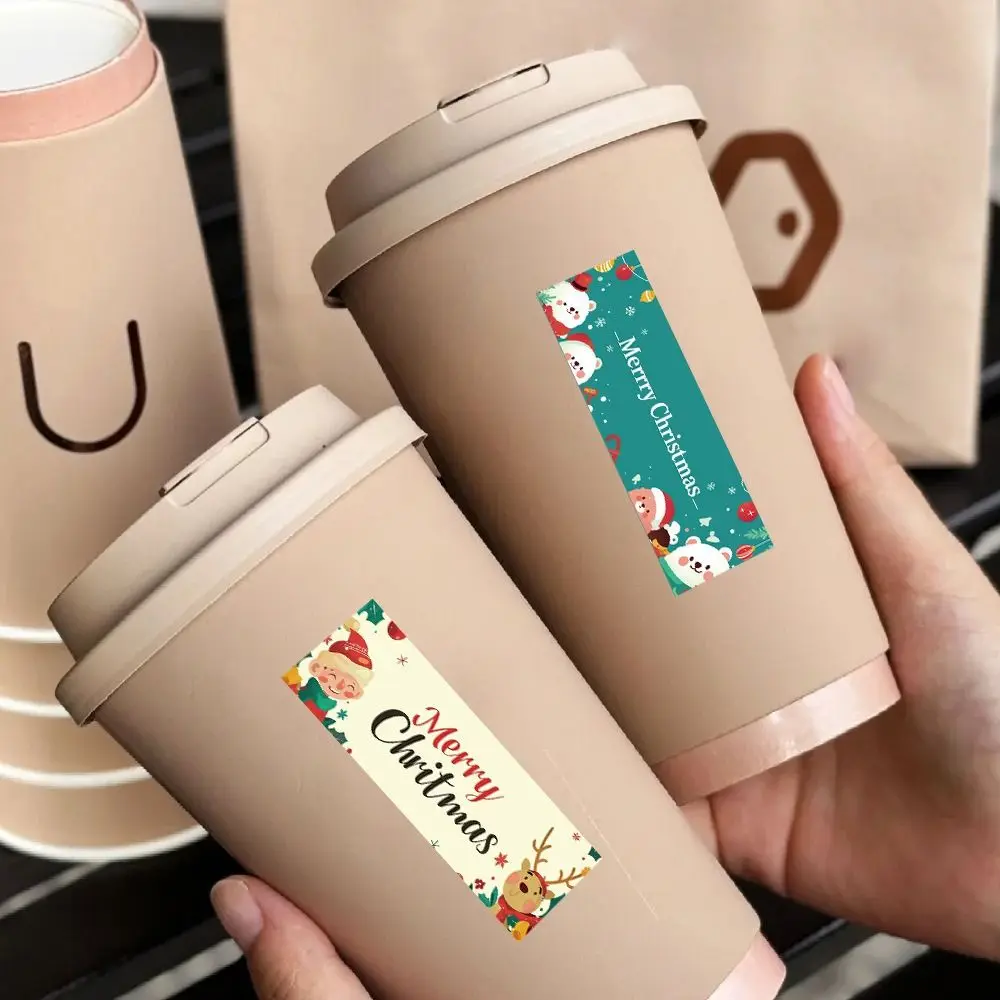Multicolor Paper Christmas Stickers for Gift Packaging Decoration