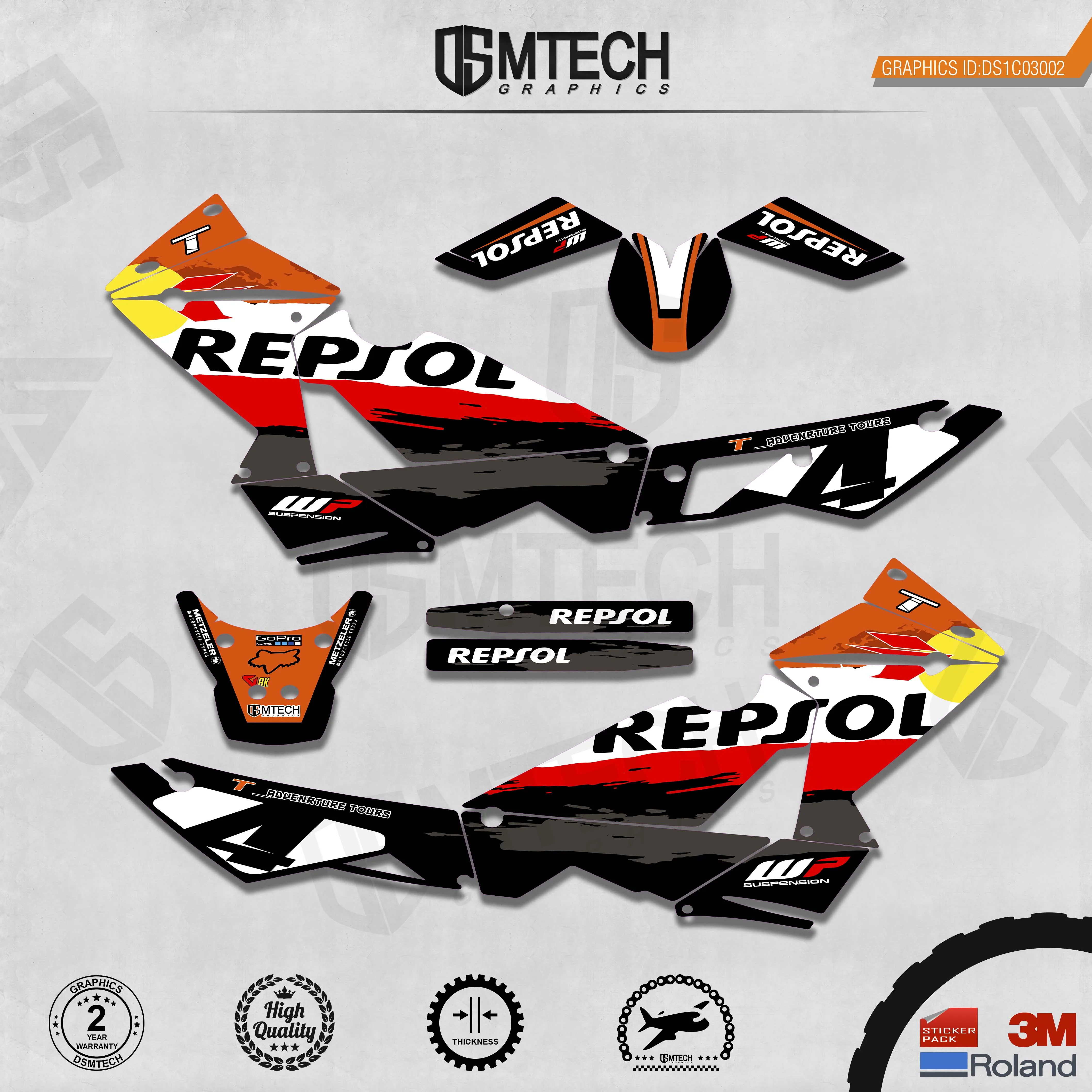 DSMTECH Customized Team Graphics Backgrounds Decals 3M Custom Stickers For 2003-2006 2007-2010 2011-2016 KTM 990ADV 002 коврики eva skyway toyota camry 2006 2011 г в 53х82 55х73 55х51 55х51 s01705031