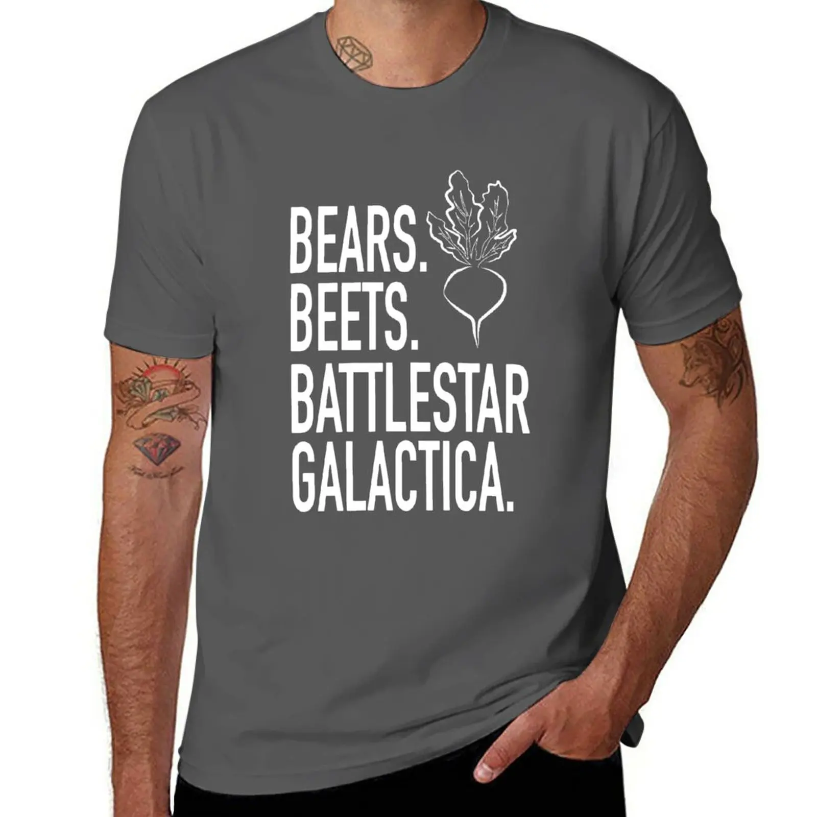 

Bears. Beets. Battlestar Galactica. T-Shirt quick-drying anime clothes korean fashion plain white t shirts men