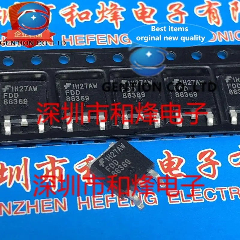 

10 шт FDD86369 TO-252 80V 90A в наличии 100% новый и оригинальный