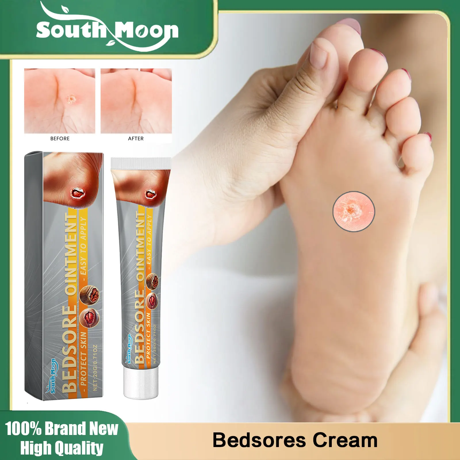 South Moon Bedsores Wound Healing Ointment Removal Rot Myogenic Pressure Sores Ulcer Festering Anti Infection Repair Skin Care