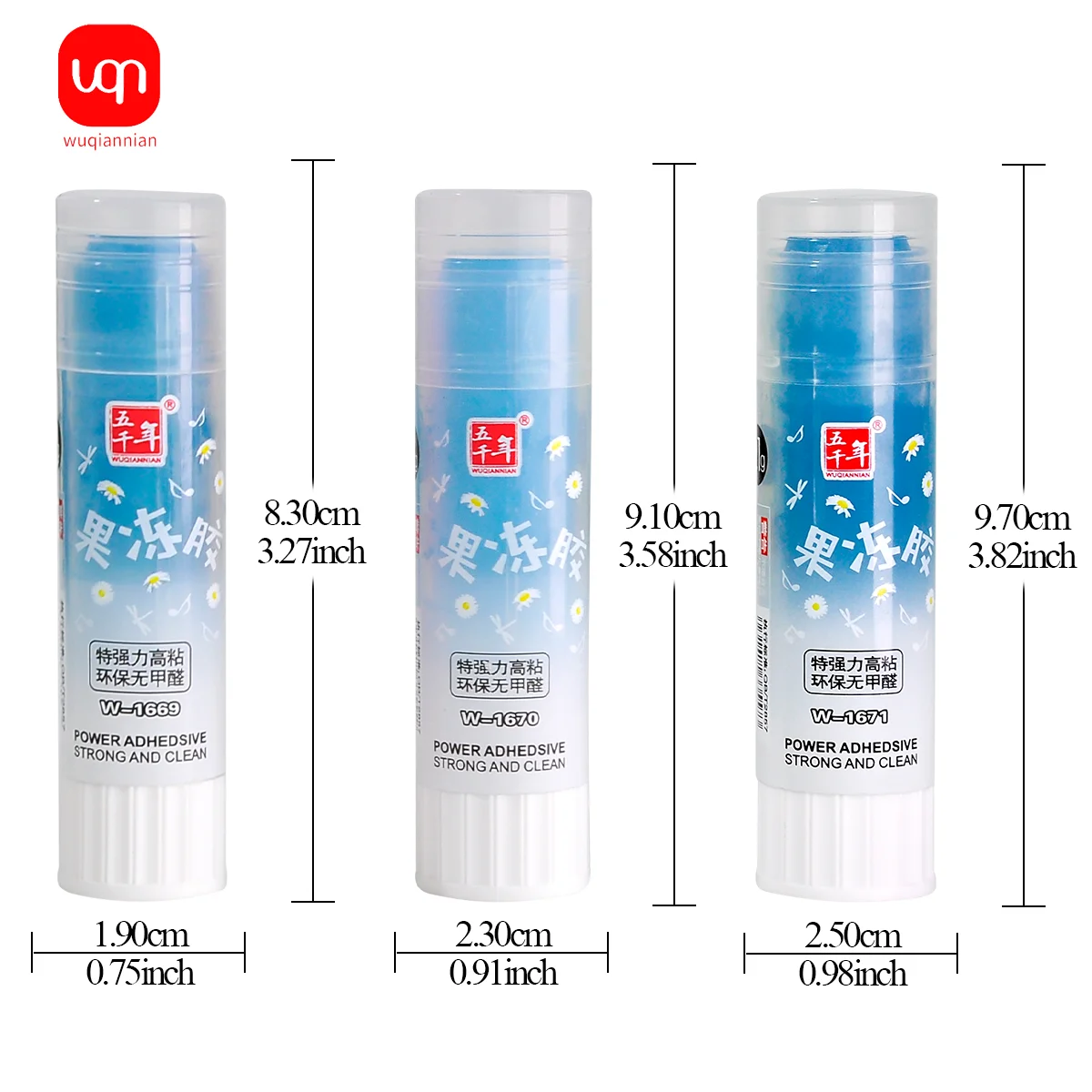 WQN-3/6/12PCS 고점도 젤리 컬러 고체 접착제 PVA 학생 어린이 선물 DIY 공예 학교 문구 용품