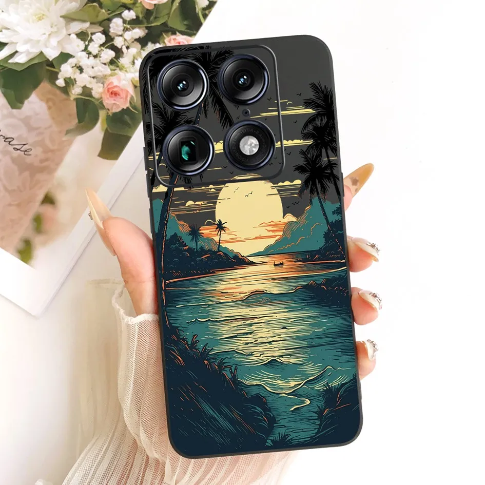 Floral Marble Soft Silicone Protective Case