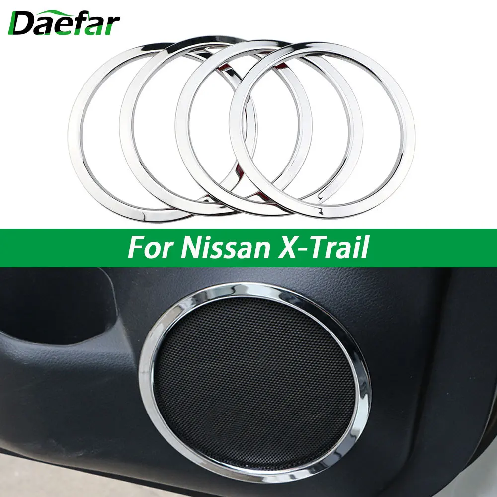 Daefar Car Door Speaker Ring Cover Per Nissan X-Trail Xtrail Rogue T32 2013-2017 Accessori Altoparlante Decorazione Trim Sticker