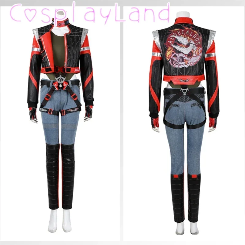 Panam Palmer Costume Cosplay Abiti Punk 2077 Panam Costume Cosplay Uniforme Giacca da donna Vestito operato per i regali della festa di Halloween - immagine 2