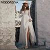 RODDRSYA Boho Elegant Long Sleeve Wedding Dress For Women Beach V-Neck A-Line Bridal Party Romantic Chiffon Backless Brautkleid 1