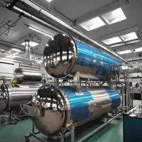 Autoclave Industriel à Vapeur, Stérilisateur Électrique Automatique, Conception à Pulvérisation d'Eau Chaude avec PLC et Pompe 1