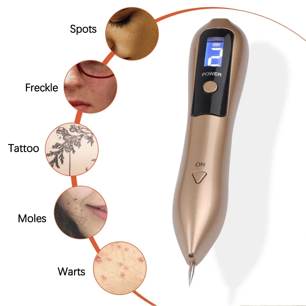 Skin Tag Removal Tool Skin Tag Removal Pen 9 Level LCD Face Skin Dark Spot Remover Mole Tattoo Remover Machine Plasma Pen