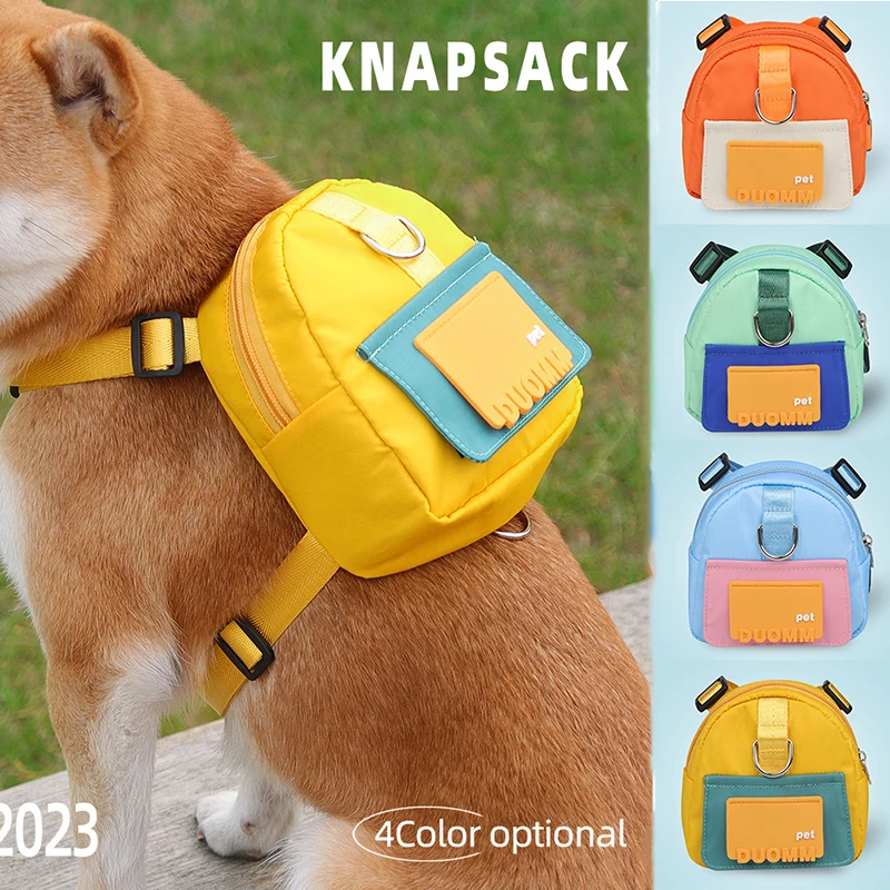 Dog Knapsack Pet Snack Self Backpack for Small Dogs Walking Carrier com
