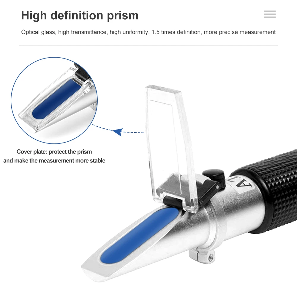 Hand Held 0-80% Alcohol Refractometer ATC Spirits Tester Meter Alcoholometer Liquor Wine Content Tester With Retail Box